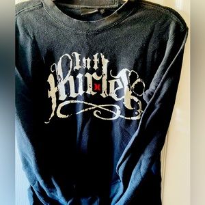 Men's Hurley Int logo henley waffle style shirt -- Medium